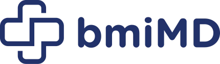 Blue logo with text