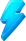Blue lightning bolt icon